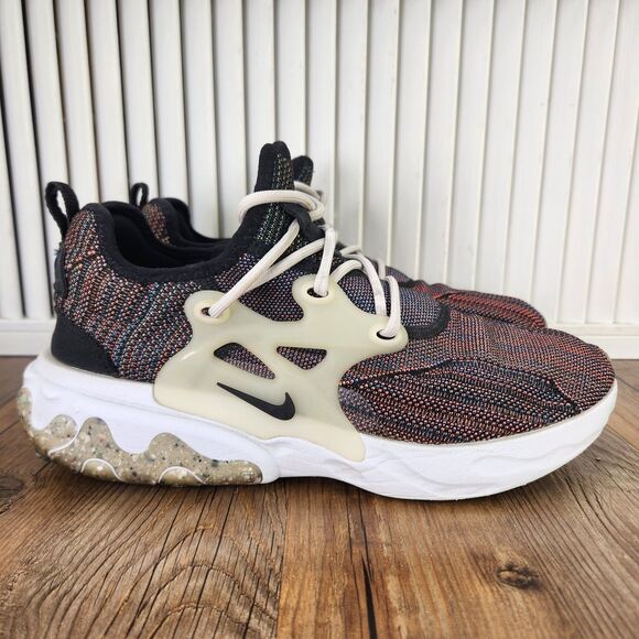 Nike React Presto Flyknit Mens Size 9 Black Vast Grey Sneakers Shoes CN1709-001 main image 9